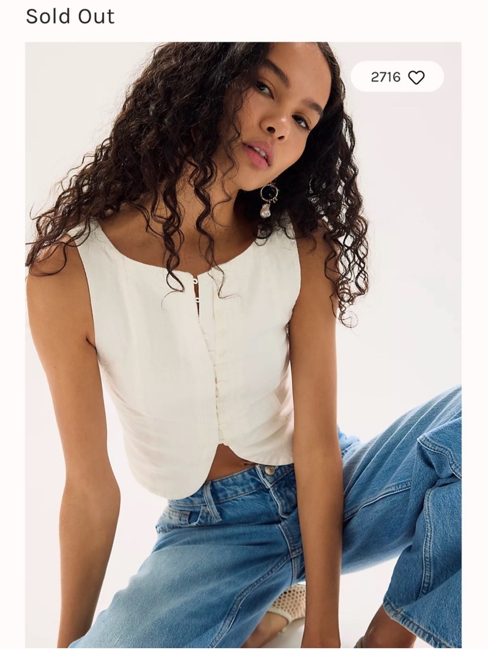 NWT We the Free By The Sea Linen Tank